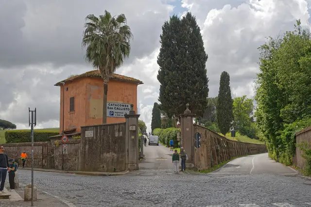 Grounds and entrance buildings of the San Callisto complex on the Appian Way